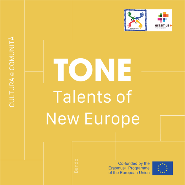 TONE project graphics. Project title on a yellow backdrop and partner logos.